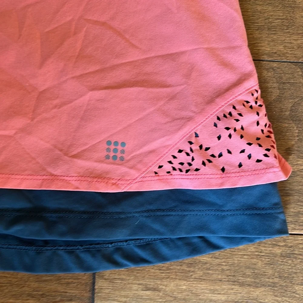 Title Nine Nimblene Peachy Coral Pink Skort Skirt Shorts XS